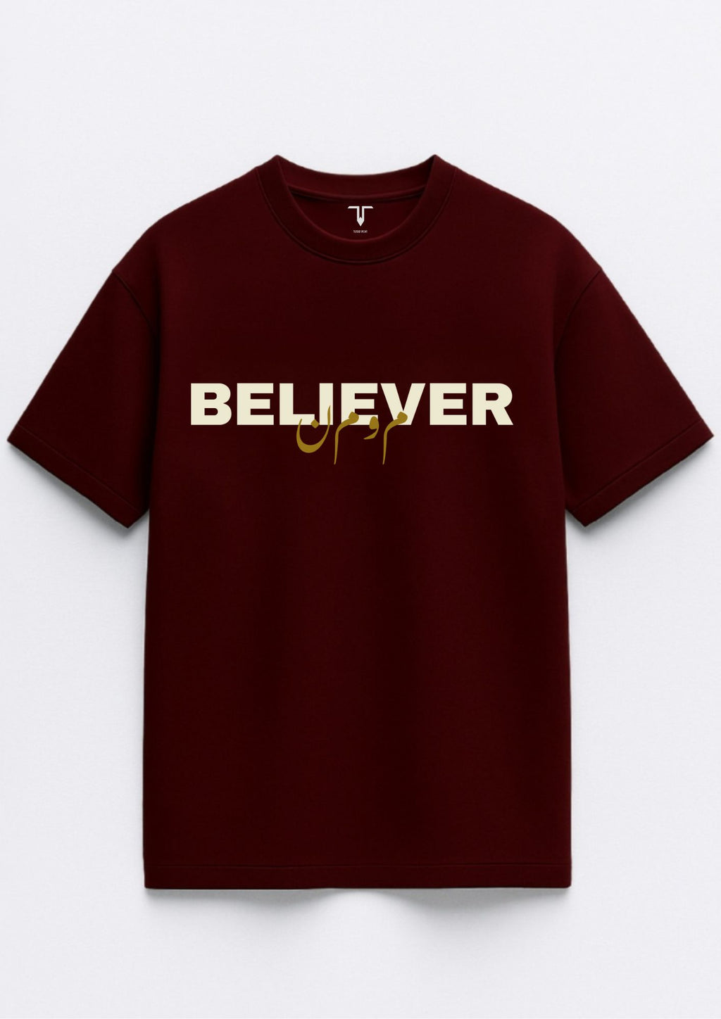 Unisex Maroon Oversized Tee