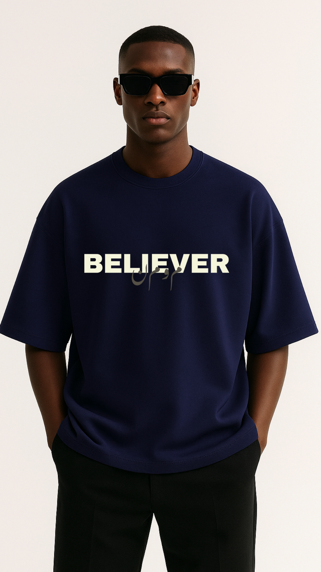 Unisex Nevy Blue Oversized Tee